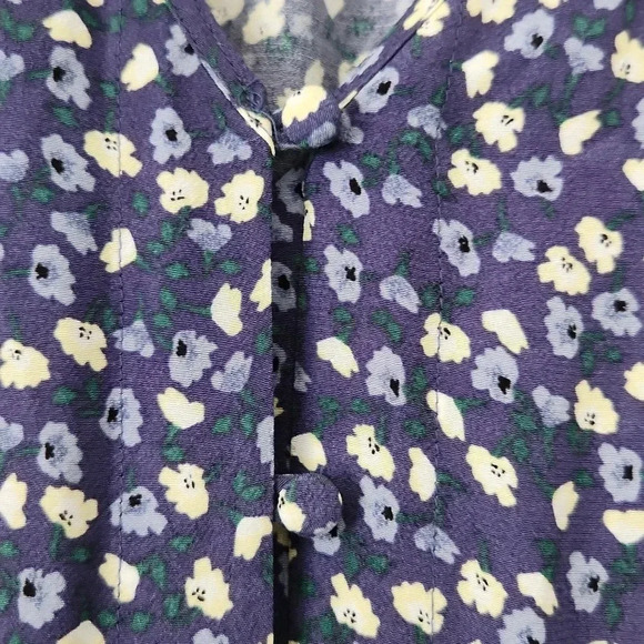 Rails Jade Ditsy Floral Midi Tie Waist Long Sleeve Dress sz Medium - Picture 9 of 12